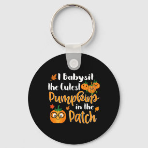 Womens Funny Halloween Shirts Babysit The Cutest Key Ring