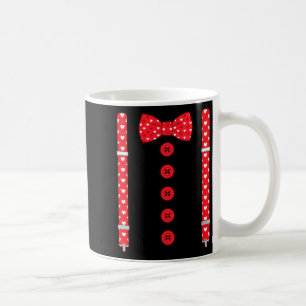Women's Funny Hearts Bow Tie Suspenders Valentine' Coffee Mug