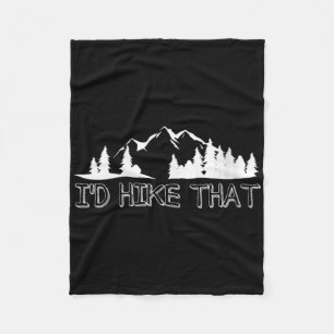 Womens Funny Hiking Lover Boyfriend Birthday Gift Fleece Blanket