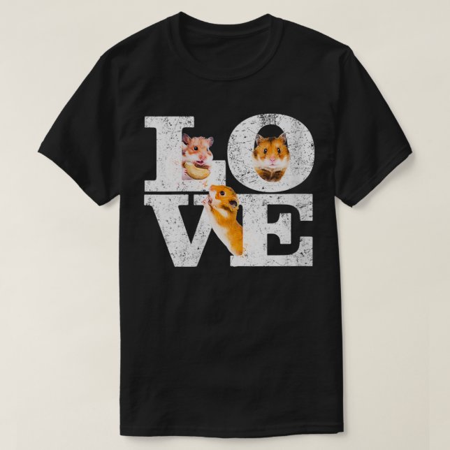 Womens Funny I Love Hamsters Gift Cute Hamster Pet T-Shirt (Design Front)