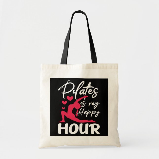 Womens Funny Instructor Pilates Exercise Lover Tote Bag (Front)