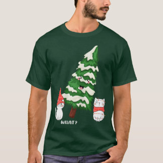 Womens Funny Kawaii Christmas Tree & Cute Christma T-Shirt