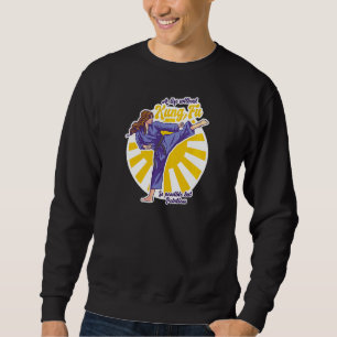 Womens Funny Kung Fu Training Black Belt Karate Fi Sweatshirt