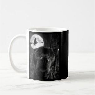Womens Funny Labrador Selfie Full Moon Flying Coffee Mug