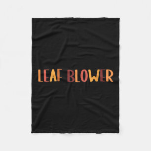 Womens Funny Leaf Blower Fall Costume Couple Hallo Fleece Blanket