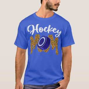 Womens Funny Leopard Hockey Mum Sport Love Mother' T-Shirt