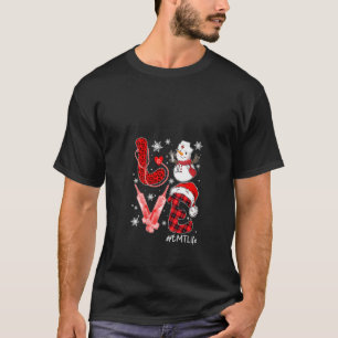 Womens Funny Love Emt Life Nurse Stethoscope Leopa T-Shirt
