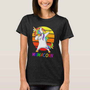 Womens Funny Mamacorn Unicorn Costume Mum Mother's T-Shirt