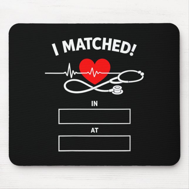 Womens Funny Matched Match Day 2026 Resident Mouse Pad (Front)