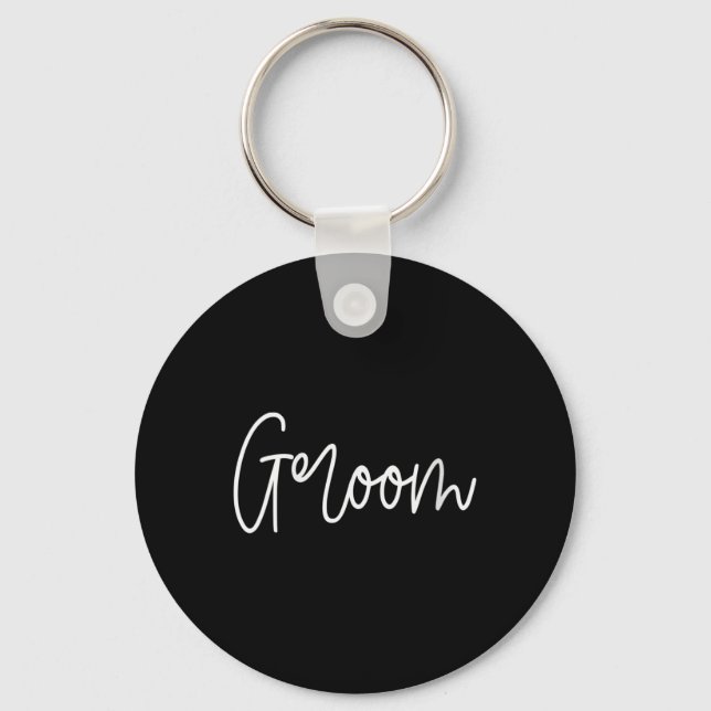 Womens Funny Matching Getting Ready Bride And Groo Key Ring (Front)