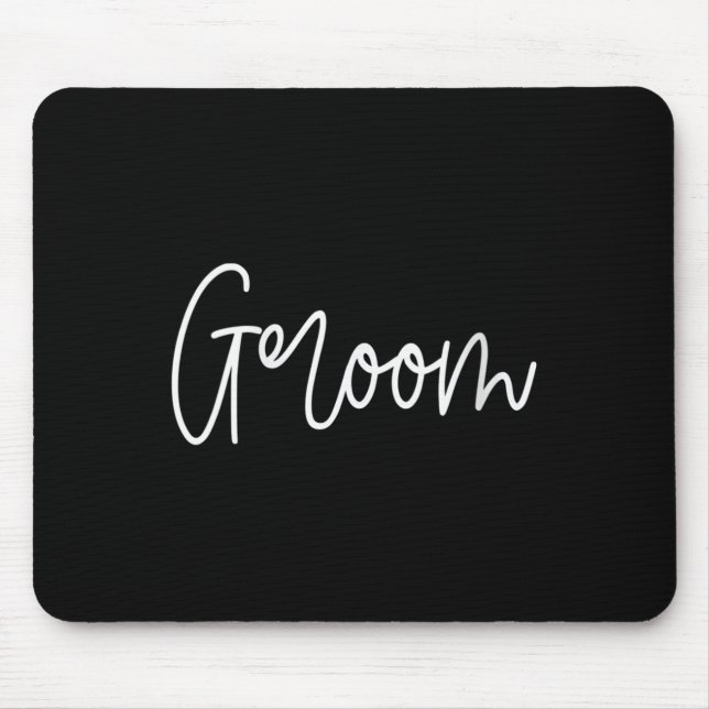 Womens Funny Matching Getting Ready Bride And Groo Mouse Pad (Front)