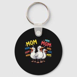 Womens Funny Mothers Day Seagull Mum Birthday Key Ring
