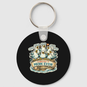 Womens Funny Mum Yelling Seagull Mothers Day Ocean Key Ring