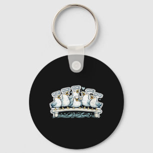 Womens Funny Mum Yelling Seagull Mothers Day Ocean Key Ring
