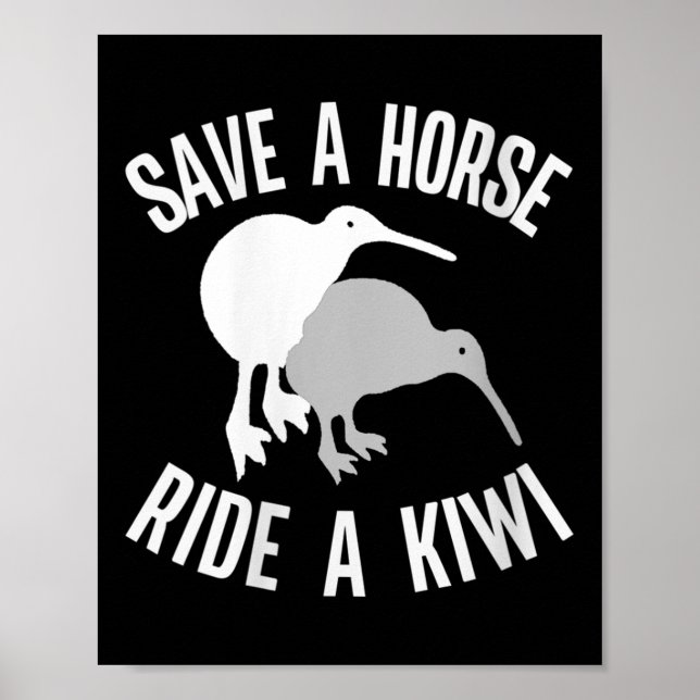 Womens Funny New Zealand Kiwi Meme Quote Save A Ho Poster (Front)