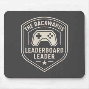 Women's Funny Noob Gamer Joke Badge Leaderboard Sa Mouse Pad