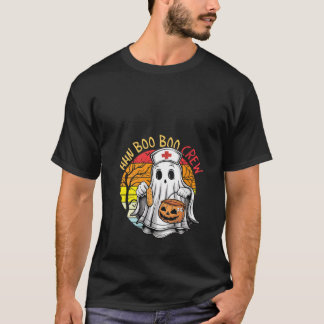 Womens Funny Nurse Ghost HHN Boo Boo Crew Hallowee T-Shirt
