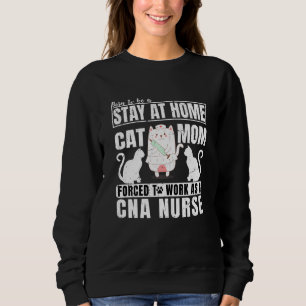 Womens Funny Nursing And Cat Lover Graphic Women A Sweatshirt
