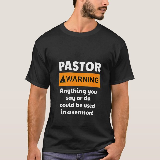 Womens Funny Pastor   Warning I Might Put You In A T-Shirt (Front)