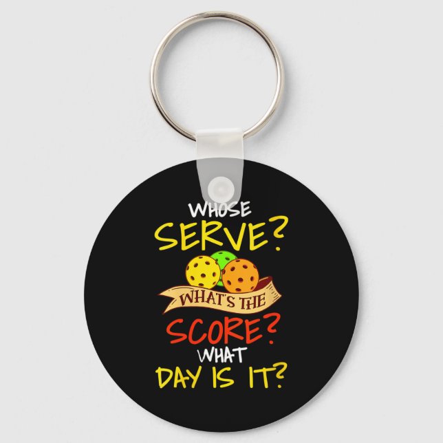 Womens funny pickleball gift pickle ball player key ring (Front)