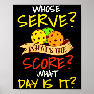 Womens funny pickleball gift pickle ball player poster