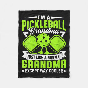 Womens funny pickleball grandma women girls pickle fleece blanket