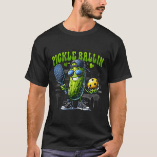 Women's funny pickleball player paddleball pickle T-Shirt