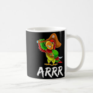 Womens Funny Pirate Parrot With Sabre Halloween Coffee Mug