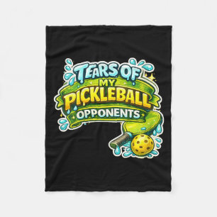 Women's funny player pickle ball tears of fleece blanket