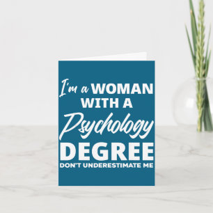 Womens funny psychology degree graduation card