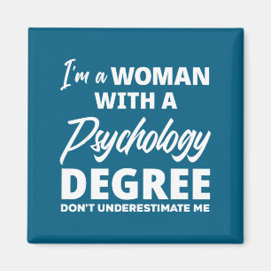 Womens funny psychology degree graduation magnet