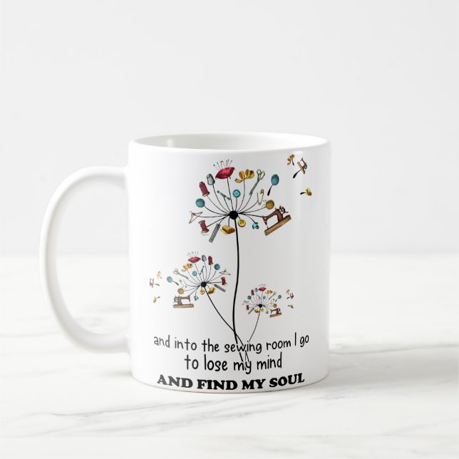 Womens Funny Quote About Quilting - Funny Quilting Coffee Mug (Left)