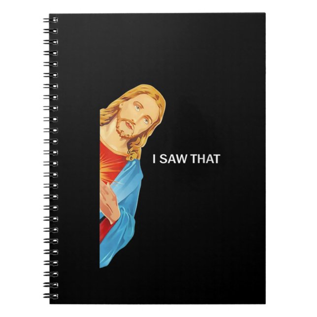 Womens Funny Quote Jesus Meme I Saw That Christian Notebook (Front)