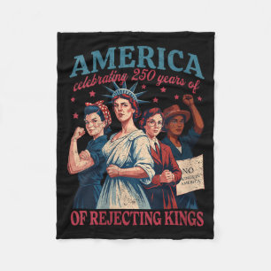 Womens Funny Retro Aamerica Celebrating 250 Years Fleece Blanket