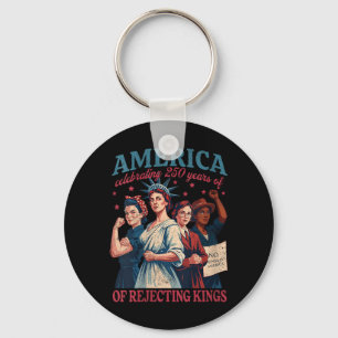 Womens Funny Retro Aamerica Celebrating 250 Years Key Ring