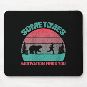 Womens Funny Running Motivational Sometimes Motiva Mouse Pad