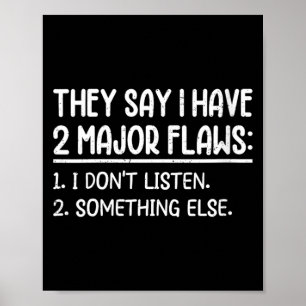 Womens Funny Sarcastic Humour Quotes Say Have 2 Poster