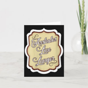 Womens Funny Sarcastic Humour Sarcasm Quote Holes Card