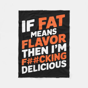 Womens Funny Sarcastic Quote Buccal Fat Self Fleece Blanket