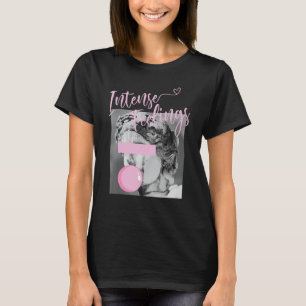 Womens Funny Sculpture Letter Graphic Cute Intense T-Shirt