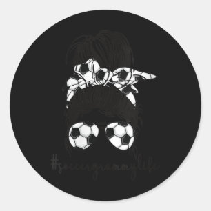Womens Funny Soccer Grammy Life Soccer Player Gram Classic Round Sticker