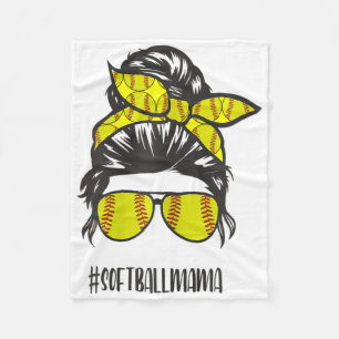 Womens Funny Softll Mama Hair Gles Mum Sporty Mum  Fleece Blanket