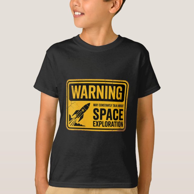 Womens Funny Space May Constantly Talk About Space T-Shirt (Front)