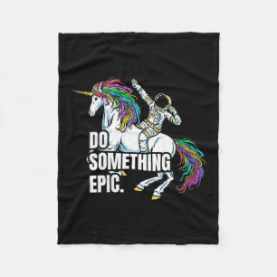 Womens Funny Spacecore Motivational Graphic, Do So Fleece Blanket