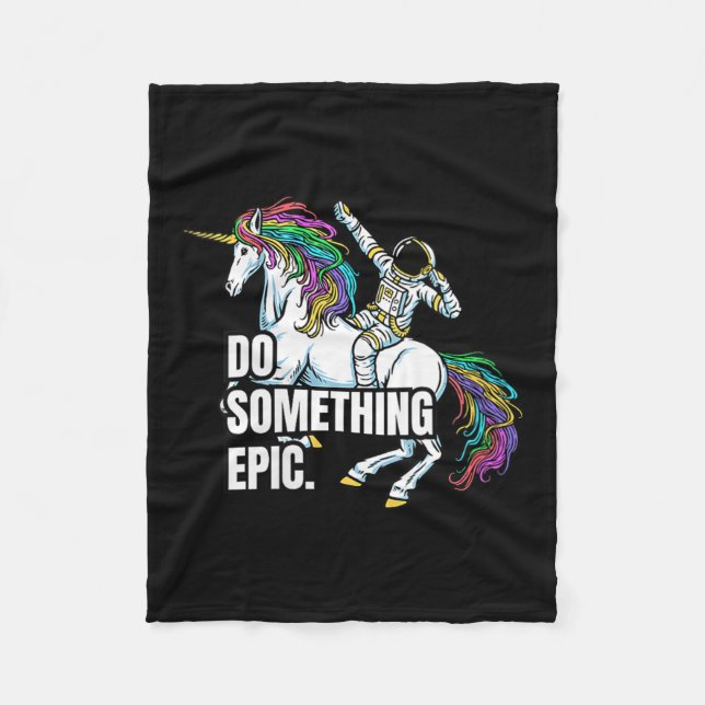 Womens Funny Spacecore Motivational Graphic, Do So Fleece Blanket (Front)