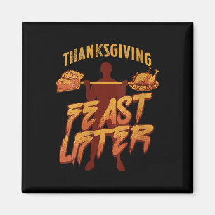 Womens Funny Thanksgiving Workout Bodybuilding Gym Magnet