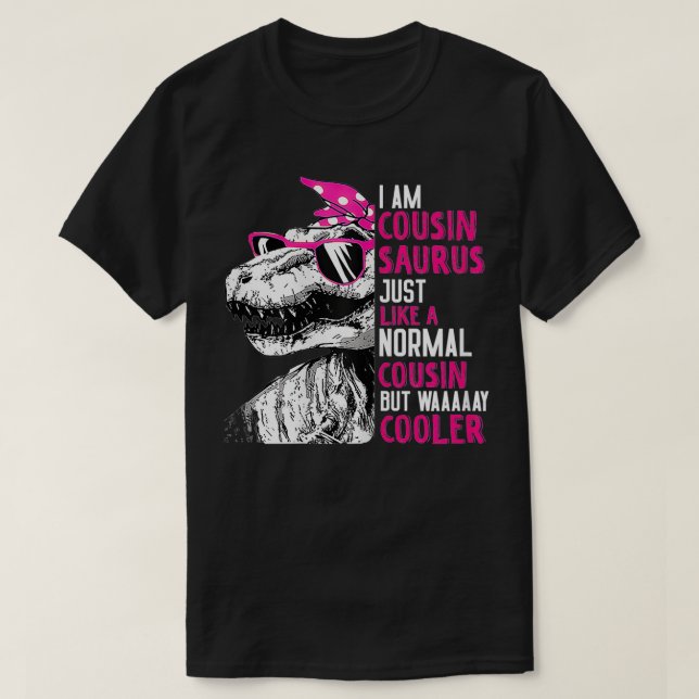 Womens Funny TRe Cousinsaurus Cool Pink Dinosaur C T-Shirt (Design Front)
