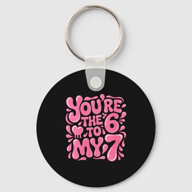 Women's Funny Valentines Day 67 Meme Couples You'r Key Ring (Front)