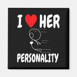 Women's Funny Valentine's Day Couple Matching I Lo Magnet