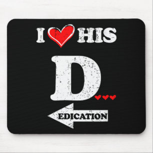Womens Funny Valentines Day Couple Matching I Love Mouse Pad